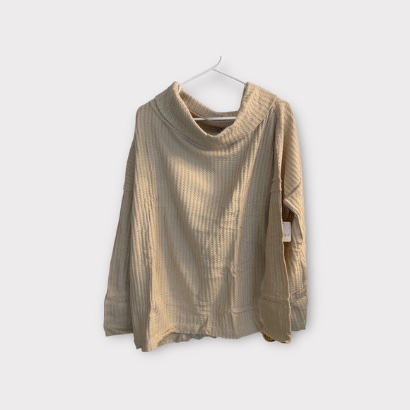Free People Tops - Free People Stone Cold Juicy Long Sleeve Thermal S Cowl‎ Neck Shirt Sz M